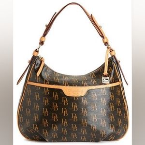 Dooney & Bourke Monogram Handbag, Hobo Handbag, Cobalt Blue, Leather Purse